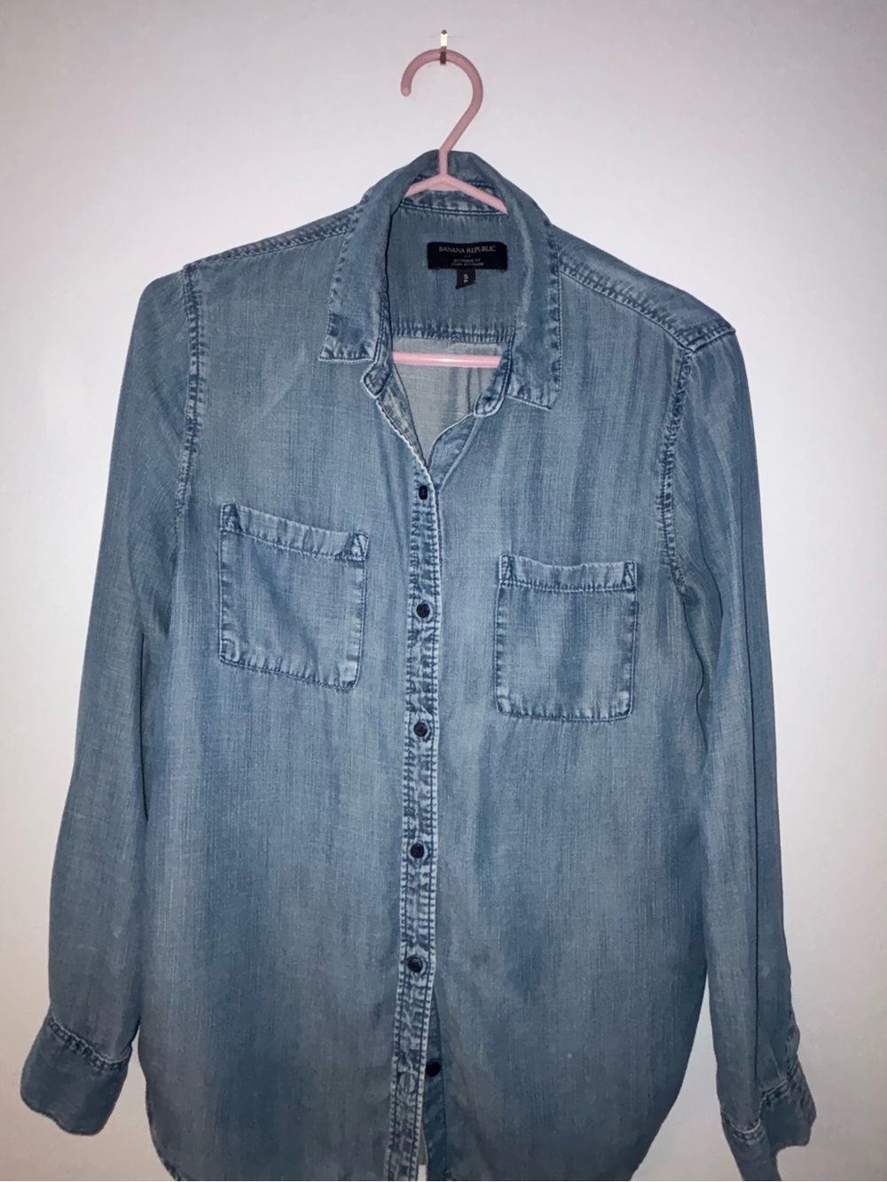 Banana Republic Light Blue Boyfriend Denim Shirt